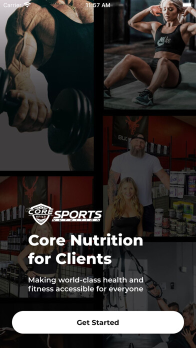 Emulate iPhone app Core Nutrition for Clients using MyAndroid