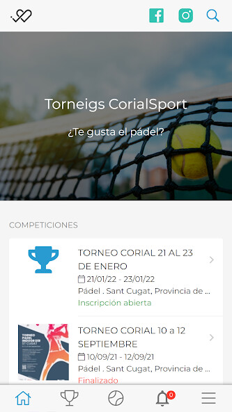 Run android online APK Corial Padel from MyAndroid or emulate Corial Padel using MyAndroid