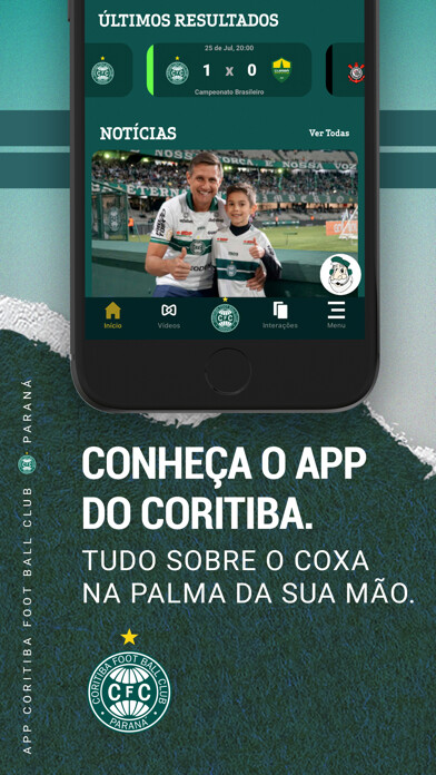 Emulate iPhone app Coritiba Oficial App using MyAndroid