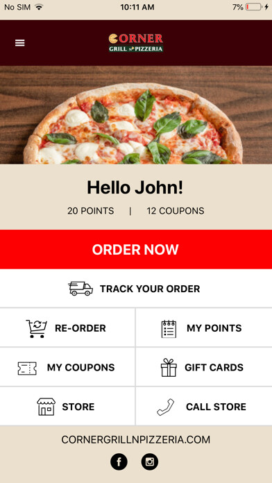 Emulate iPhone app Corner Grill N Pizzeria using MyAndroid Emulate iPhone app Corner Grill N Pizzeria using MyAndroid