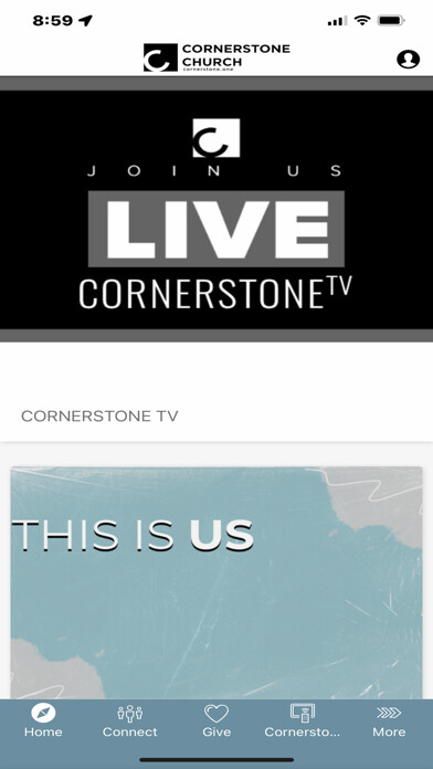Emulate iPhone app Cornerstone Church GCK using MyAndroid