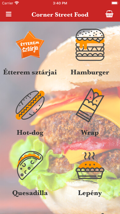 Emulate iPhone app Corner Street Food using MyAndroid