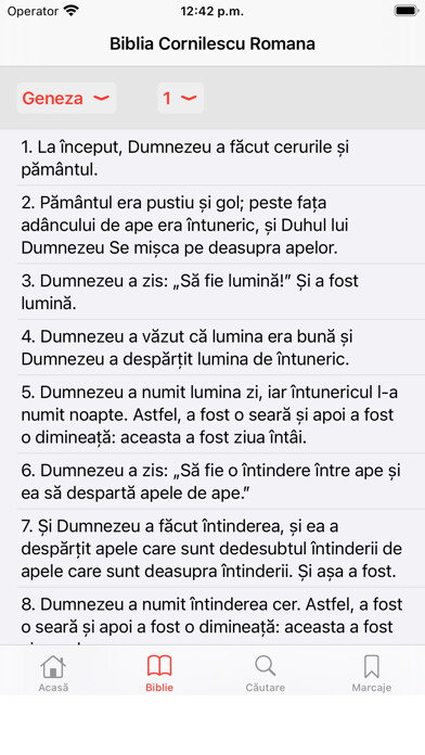 Emulate iPhone app Cornilescu Romanian Bible using MyAndroid