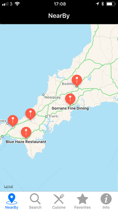 Emulate iPhone app Cornwall Restaurant Guide using MyAndroid Emulate iPhone app Cornwall Restaurant Guide using MyAndroid