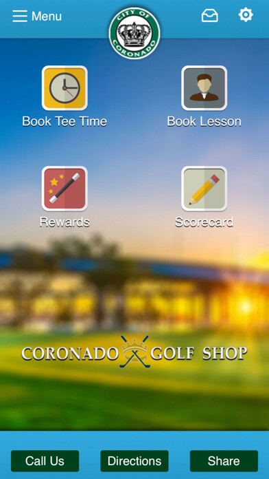 Emulate iPhone app Coronado Golf Course using MyAndroid