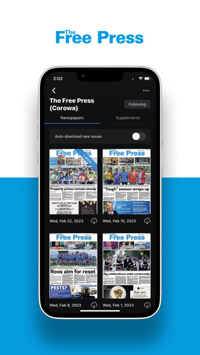 Emulate iPhone app Corowa Free Press using MyAndroid
