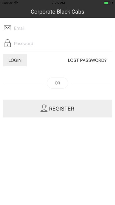 Emulate iPhone app Corporate Black Cabs using MyAndroid