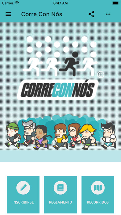 Emulate iPhone app Corre Con Nós using MyAndroid