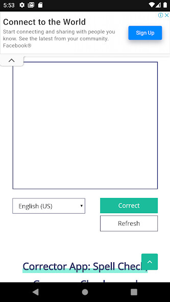 Run android online APK Corrector App: Grammar Checker from MyAndroid or emulate Corrector App: Grammar Checker using MyAndroid Run android online APK Corrector App: Grammar Checker from MyAndroid or emulate Corrector App: Grammar Checker using MyAndroid