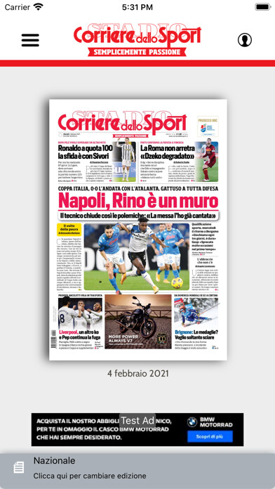 Run android online APK Corriere dello Sport HD from MyAndroid or emulate Corriere dello Sport HD using MyAndroid