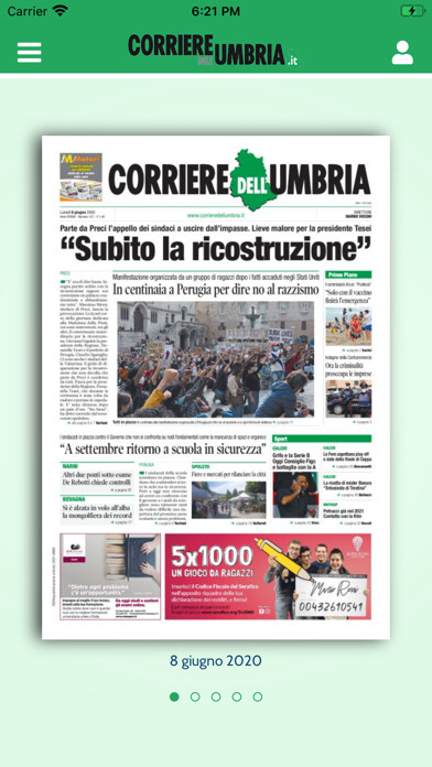 Emulate iPhone app Corriere dell’Umbria digitale using MyAndroid