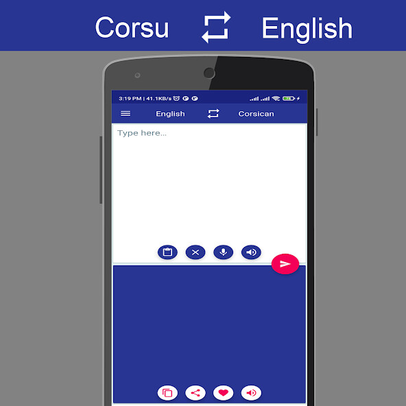 Run android online APK Corsican English Translator from MyAndroid or emulate Corsican English Translator using MyAndroid Run android online APK Corsican English Translator from MyAndroid or emulate Corsican English Translator using MyAndroid