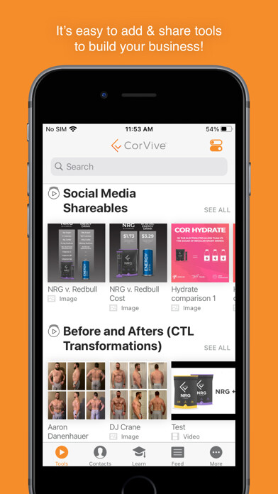 Emulate iPhone app CorVive Customer App using MyAndroid