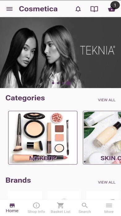 Emulate iPhone app Cosmetica - كوزماتيكا using MyAndroid