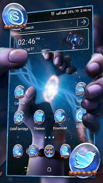 Run android online APK Cosmic Damaru Launcher Theme from MyAndroid or emulate Cosmic Damaru Launcher Theme using MyAndroid