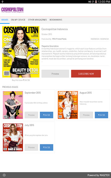 Emulate Android APK Cosmopolitan Indonesia