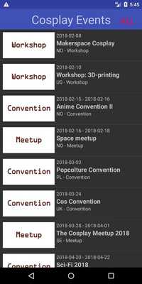Emulate Android APK Cosplay Events