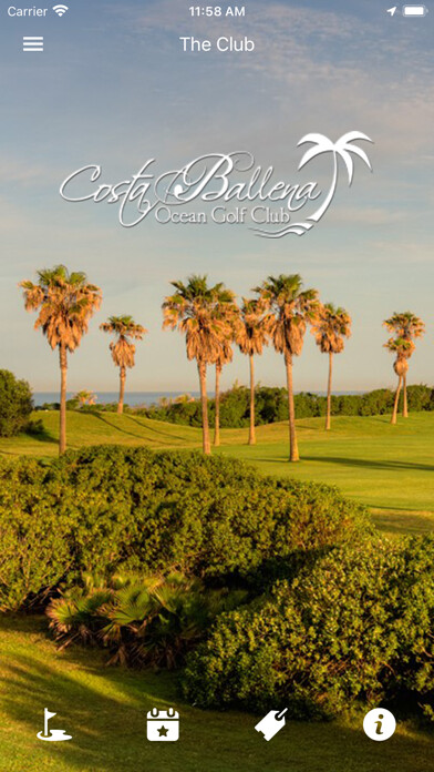 Emulate iPhone app Costa Ballena Golf Club using MyAndroid