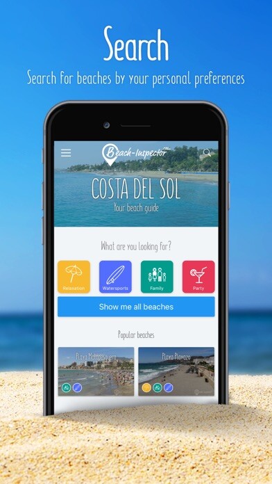 Emulate iPhone app Costa del Sol: Travel guide beaches using MyAndroid