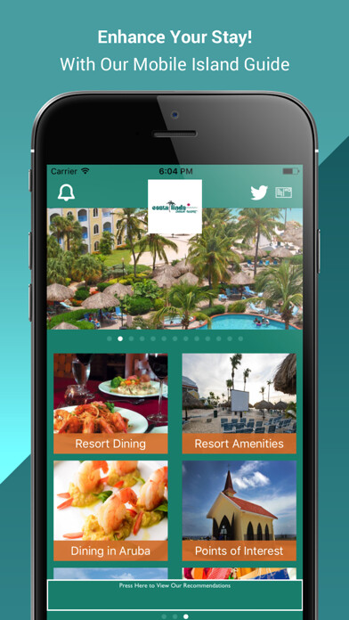 Emulate iPhone app Costa Linda Resort Aruba using MyAndroid Emulate iPhone app Costa Linda Resort Aruba using MyAndroid