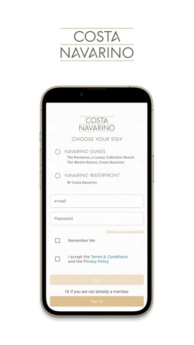 Emulate iPhone app Costa Navarino Greece using MyAndroid