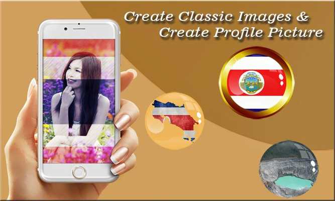 Emulate Android APK Costa Rica Flag Photo Editor