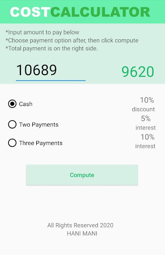 Run android online APK Cost Calculator - Galicia from MyAndroid or emulate Cost Calculator - Galicia using MyAndroid