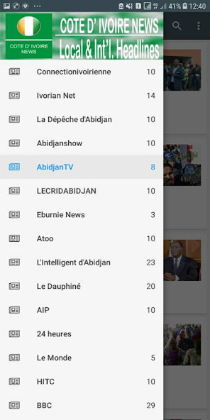 Run android online APK Cote Divoire News from MyAndroid or emulate Cote Divoire News using MyAndroid