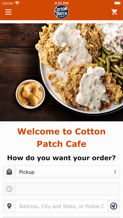 Emulate iPhone app Cotton Patch Cafe Ordering using MyAndroid Emulate iPhone app Cotton Patch Cafe Ordering using MyAndroid