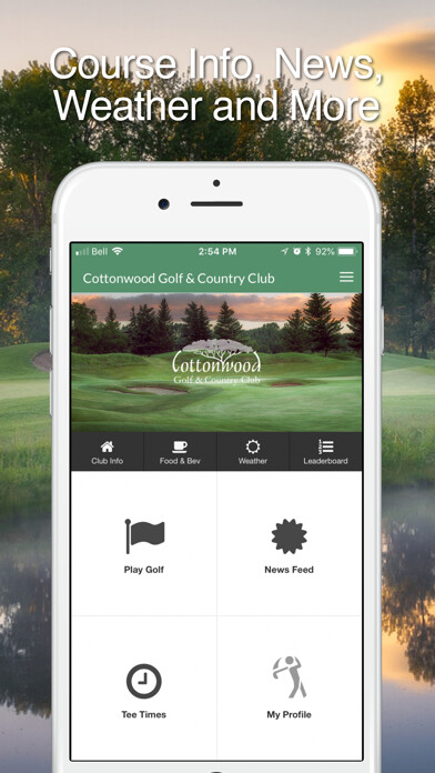 Emulate iPhone app Cottonwood Golf & Country Club using MyAndroid