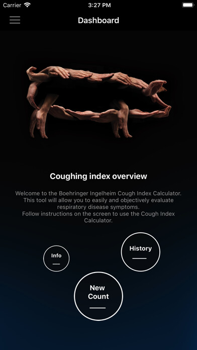 Emulate iPhone app Cough Index Calculator App using MyAndroid