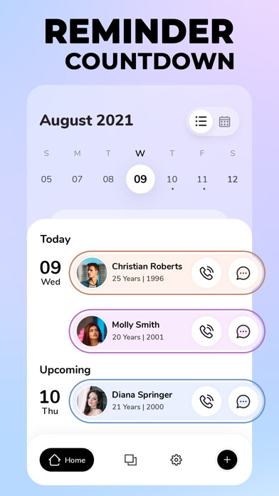 Emulate iPhone app Countdown - Birthday Reminder using MyAndroid Emulate iPhone app Countdown - Birthday Reminder using MyAndroid