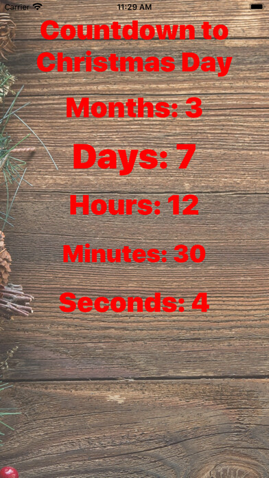 Emulate iPhone app CountDown Christmas using MyAndroid Emulate iPhone app CountDown Christmas using MyAndroid