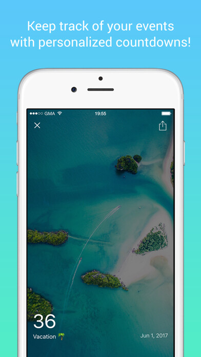 Emulate iPhone app Countdown - Event & Big Day Countdowns using MyAndroid