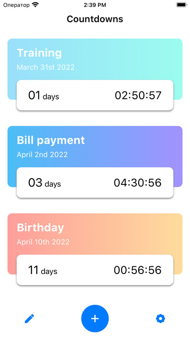 Emulate iPhone app CountDown - Events Timer using MyAndroid Emulate iPhone app CountDown - Events Timer using MyAndroid