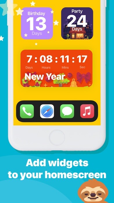 Emulate iPhone app Countdown: Event Widgets using MyAndroid