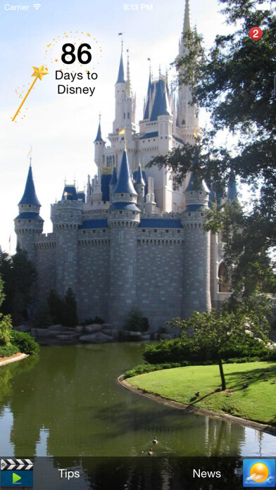 Emulate iPhone app Countdown for Disney using MyAndroid