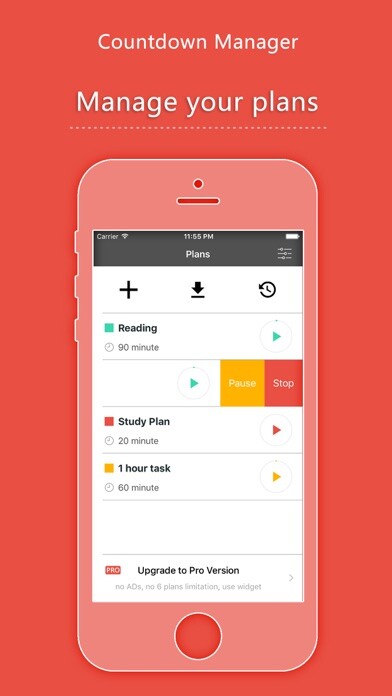 Emulate iPhone app Countdown Manager - a timer using MyAndroid