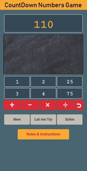 Run android online APK Countdown Numbers Game from MyAndroid or emulate Countdown Numbers Game using MyAndroid