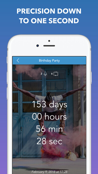 Emulate iPhone app Countdown to Big Events using MyAndroid