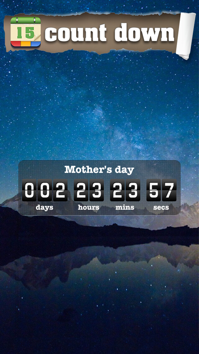 Emulate iPhone app Countdown to Birthday, Wedding, Pregnancy, Christmas Vacation Event Free using MyAndroid Emulate iPhone app Countdown to Birthday, Wedding, Pregnancy, Christmas Vacation Event Free using MyAndroid