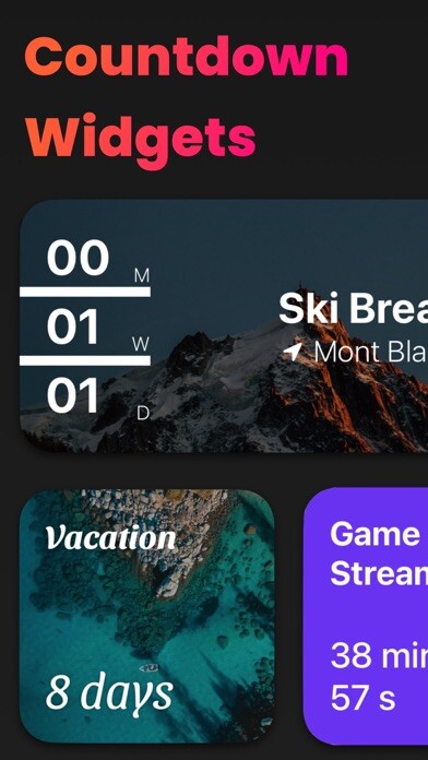 Emulate iPhone app Countdown Widget Plus using MyAndroid