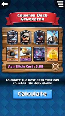 Emulate Android APK Counter Deck Generator for Clash Royale