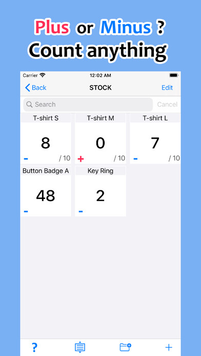 Emulate iPhone app CounterList using MyAndroid