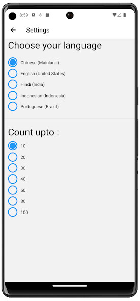 Emulate Counting App from MyAndroid or run Counting App using MyAndroid