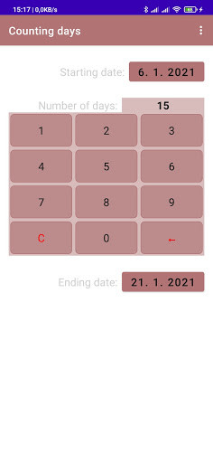 Run android online APK Counting days - calculator from MyAndroid or emulate Counting days - calculator using MyAndroid