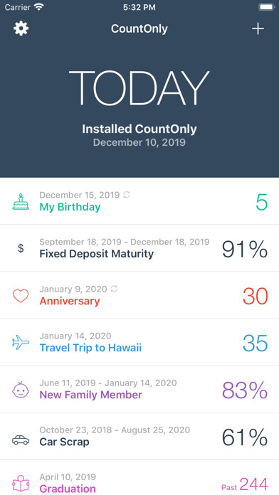Emulate iPhone app CountOnly - Countdown Days App using MyAndroid Emulate iPhone app CountOnly - Countdown Days App using MyAndroid