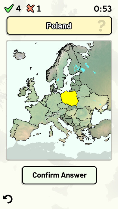 Emulate iPhone app Countries of Europe Quiz using MyAndroid Emulate iPhone app Countries of Europe Quiz using MyAndroid