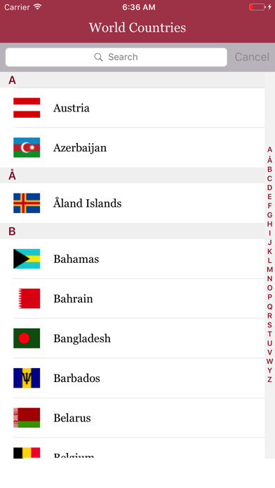 Emulate iPhone app Countries of World using MyAndroid Emulate iPhone app Countries of World using MyAndroid