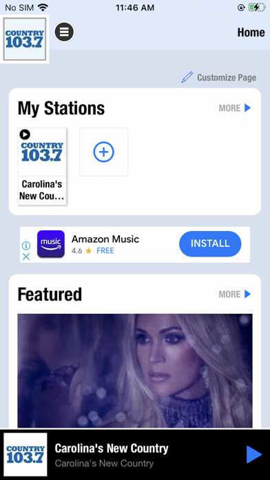 Emulate iPhone app Country 103.7 using MyAndroid Emulate iPhone app Country 103.7 using MyAndroid